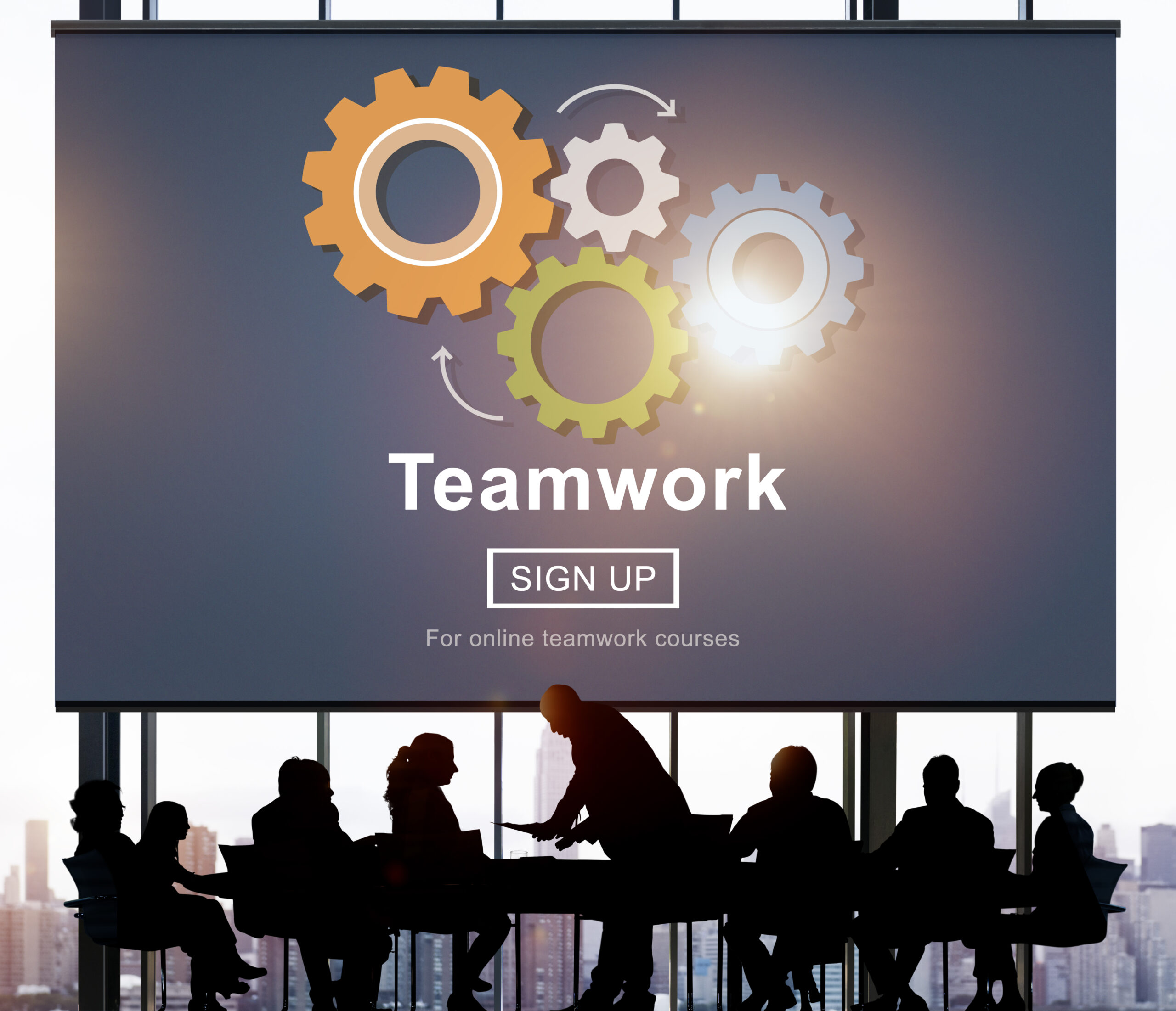 Business team collaborating in meeting